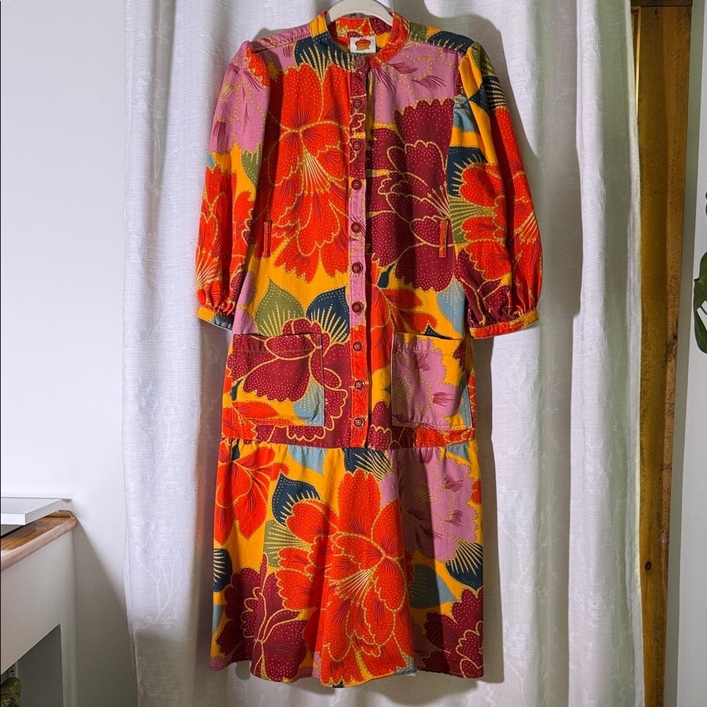 FARM Rio Colorful Floral Midi Dress